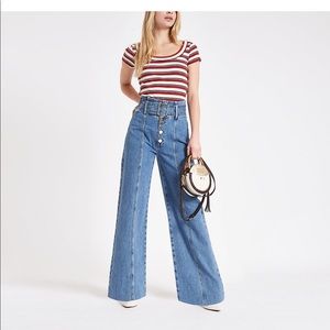 NWT river island wide leg jeans